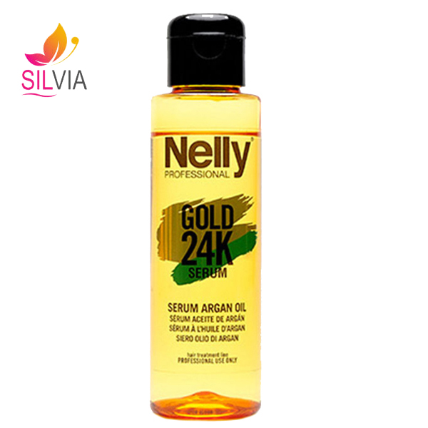 روغن ضد موخوره و ترمیم کننده حاوی روغن آرگان و کراتین Gold 24k نلی روغن ضد موخوره و ترمیم کننده حاوی روغن آرگان و کراتین Gold 24k نلی