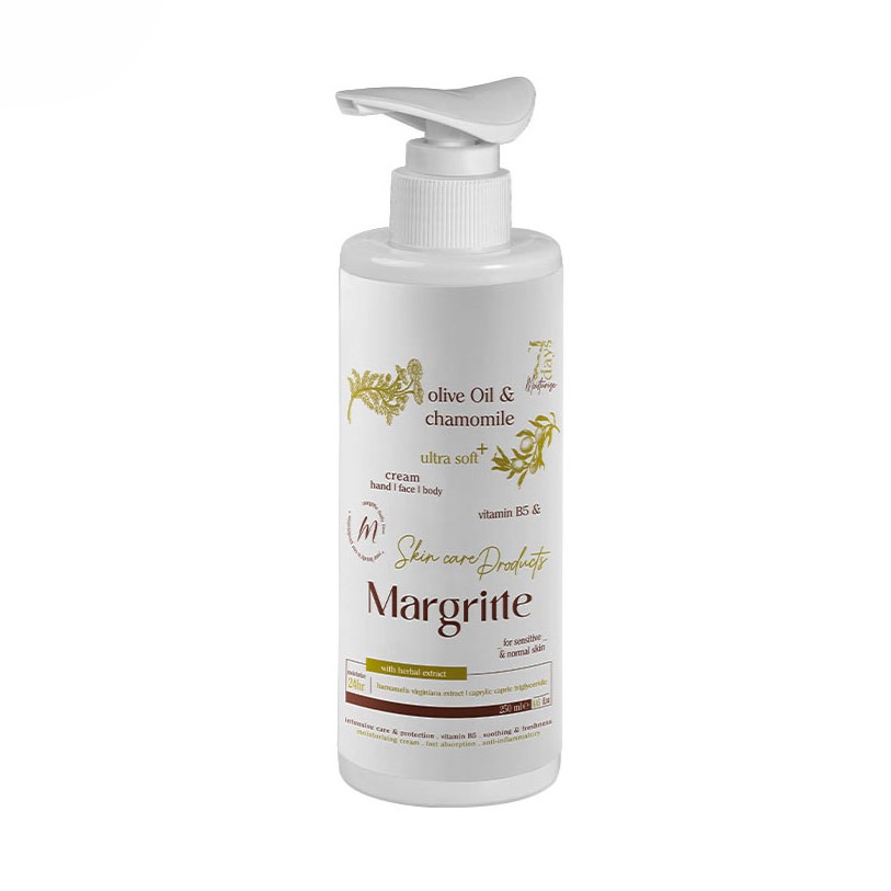 Margritta olive oil and chamomile hydrating and moisturizing cream 250ml